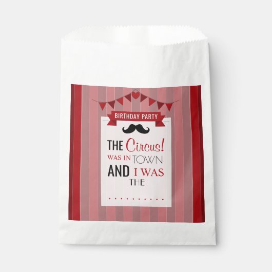 Klassieke Circus Poster Children's Birthday Party Bedankzakje (Voorkant)