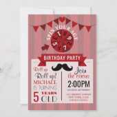 Klassieke Circus Poster Children's Birthday Party Kaart (Voorkant)