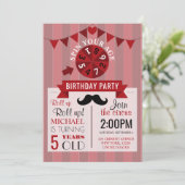 Klassieke Circus Poster Children's Birthday Party Kaart (Staand voorkant)