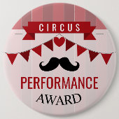 Klassieke Circus Poster Children's Birthday Party Ronde Button 6,0 Cm (Voorkant)