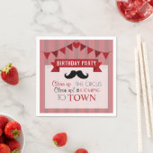 Klassieke Circus Poster Children's Birthday Party Servetten (Insitu)