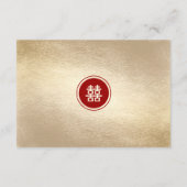 Klassieke Cirkel dubbelgeluk Chinese bruiloft Informatiekaartje (Achterkant)
