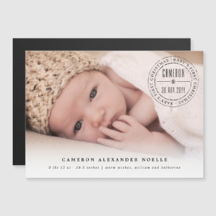 Klassieke cirkel met stempel op de eerste Kerstmis