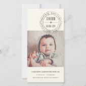 Klassieke cirkel met stempel op de eerste Kerstmis Feestdagenkaart (Voorkant)