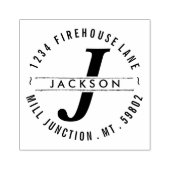 Klassieke Cirkel Stempel van het Adres van de Teru (Afrduk)