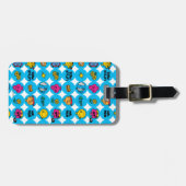 Klassieke cirkels patroon bagagelabel (Voorkant horizontaal)