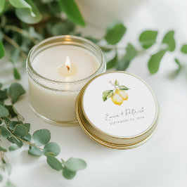 Klassieke Citrus Lemon Summer Wedding Ronde Sticker