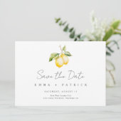 Klassieke Citrus Lemon Summer Wedding Save the Dat Save The Date (Staand voorkant)