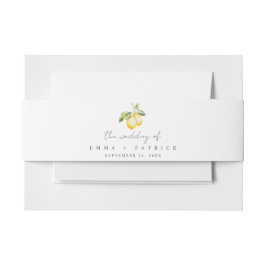 Klassieke Citrus Lemon Summer Wedding Uitnodigingen Wikkel