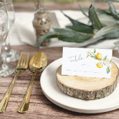 Klassieke Citrus Lemon Zomertafel Nummer Plaatskaartje