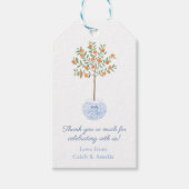 Klassieke Citrus Tree Ginger Jar Wedding Shower Cadeaulabel (Voorkant)