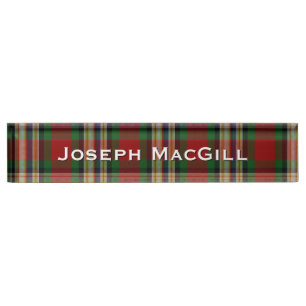 Klassieke Clan MacGill Custom Desk Naamplaat Naambordje