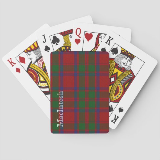 Klassieke Clan MacIntosh Tartan Spelkaarten Speelkaarten (Achterkant)