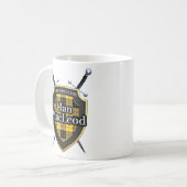 Klassieke Clan MacLeod II Zwaarden en Tartan Shiel Koffiemok (Voorkant links)