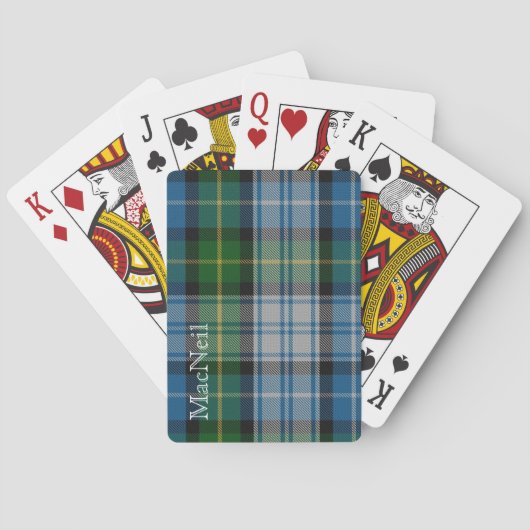 Klassieke Clan MacNeil Tartan spelkaarten Speelkaarten (Achterkant)