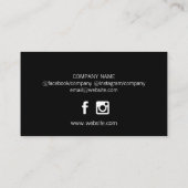 Klassieke Clean Professional (zwart / wit) Visitekaartje (Achterkant)