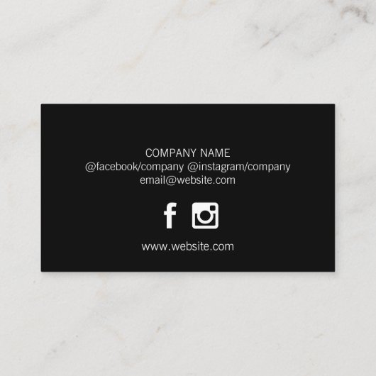 Klassieke Clean Professional (zwart / wit) Visitekaartje (Achterkant)