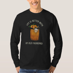 Klassieke Cocktail Bartender Mixologie Vintage T-shirt