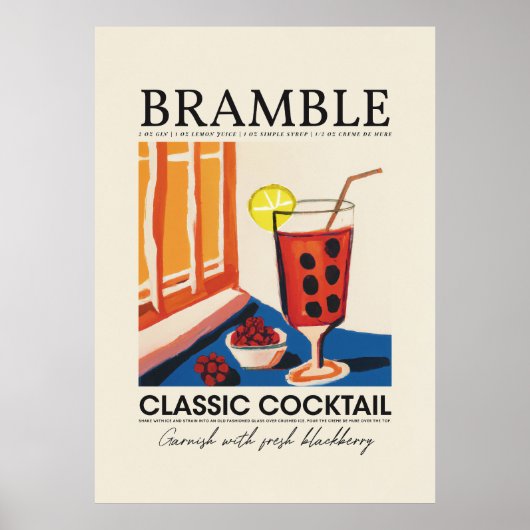 Klassieke cocktail met remmend materiaal Ontvang A Poster (Voorkant)