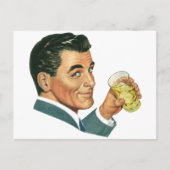 Klassieke Cocktails Dranken, Man Die Dranken Drink Briefkaart (Voorkant)