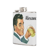 Klassieke Cocktails Dranken, Man Die Dranken Drink Heupfles (Links)