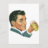 Klassieke Cocktails Dranken, Man Drinkt Dranken Briefkaart (Voorkant)