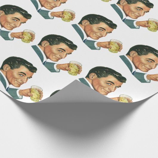 Klassieke Cocktails Dranken, Man Drinkt Dranken Cadeaupapier (Hoek)