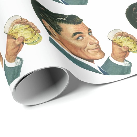 Klassieke Cocktails Dranken, Man Drinkt Dranken Cadeaupapier (Rol Hoek)