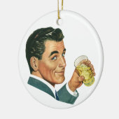Klassieke Cocktails Dranken, Man Drinkt Dranken Keramisch Ornament (Links)