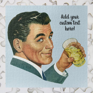 Klassieke Cocktails Dranken, Man Drinkt Dranken Legpuzzel
