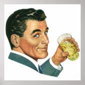 Klassieke Cocktails Dranken, Man Drinkt Dranken Poster (Voorkant)