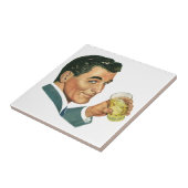 Klassieke Cocktails Dranken, Man Drinkt Dranken Tegeltje (Zijkant)