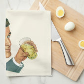 Klassieke Cocktails Dranken, Man Drinkt Dranken Theedoek (Quarter Fold)