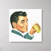 Klassieke Cocktails Dranken, Man Drinkt Drankjes Canvas Afdruk (Voorkant)