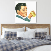 Klassieke Cocktails Dranken, Man Drinkt Drankjes Canvas Afdruk (Insitu (Slaapkamer))