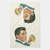 Klassieke Cocktails Dranken, Man Drinkt Drankjes Theedoek (Verticaal)