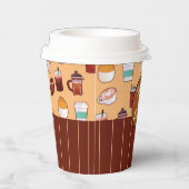 Klassieke coffeeshop en gebak papieren bekers (Rechts)