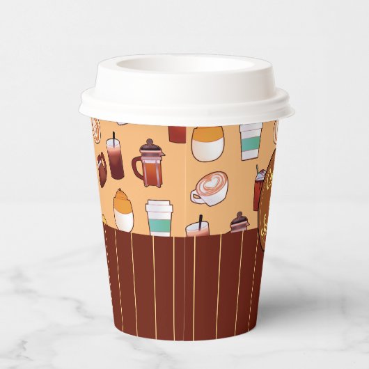 Klassieke coffeeshop en gebak papieren bekers (Rechts)