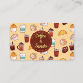 Klassieke coffeeshop en gebak visitekaartje (Voorkant)