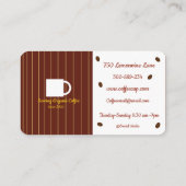 Klassieke coffeeshop en gebak visitekaartje (Achterkant)