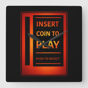 Klassieke Coin-Op Arcade Wandklok Gamer Decor