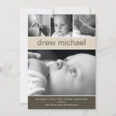 Klassieke collage Baby Foto geboorteaankondiging Aankondiging (Voorkant)