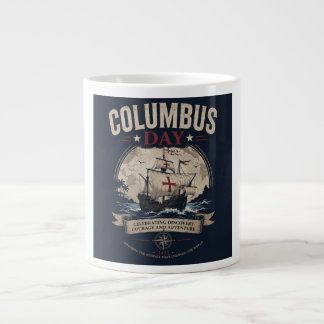 Klassieke Columbusdag 1492 Zeilschip Grote Koffiekop