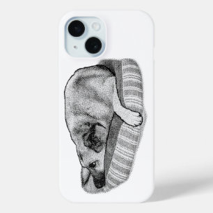 Klassieke comfort, ontspannen bed hond iPhone 15 case