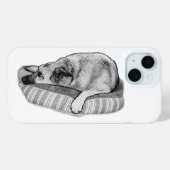 Klassieke comfort, ontspannen bed hond Case-Mate iPhone case (Achterkant (horizontaal))