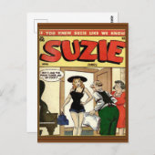 Klassieke Comic Hoesje  Suzie Briefkaart (Voorkant / Achterkant)
