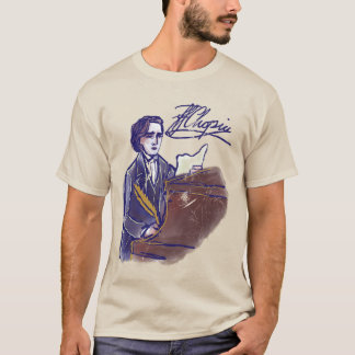 Klassieke Componist Chopin Piano Kunst Vintage T-shirt