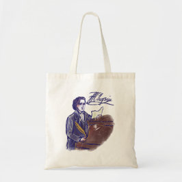 Klassieke Componist Chopin Piano Kunst Vintage Tote Bag