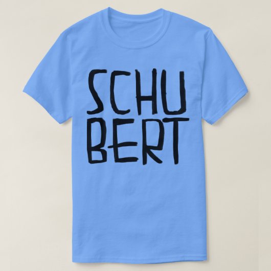 Klassieke componist Franz Schubert T-shirt (Design voorkant)