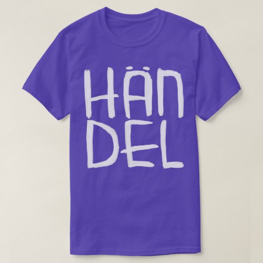 Klassieke componist Handel T-shirt (Design voorkant)